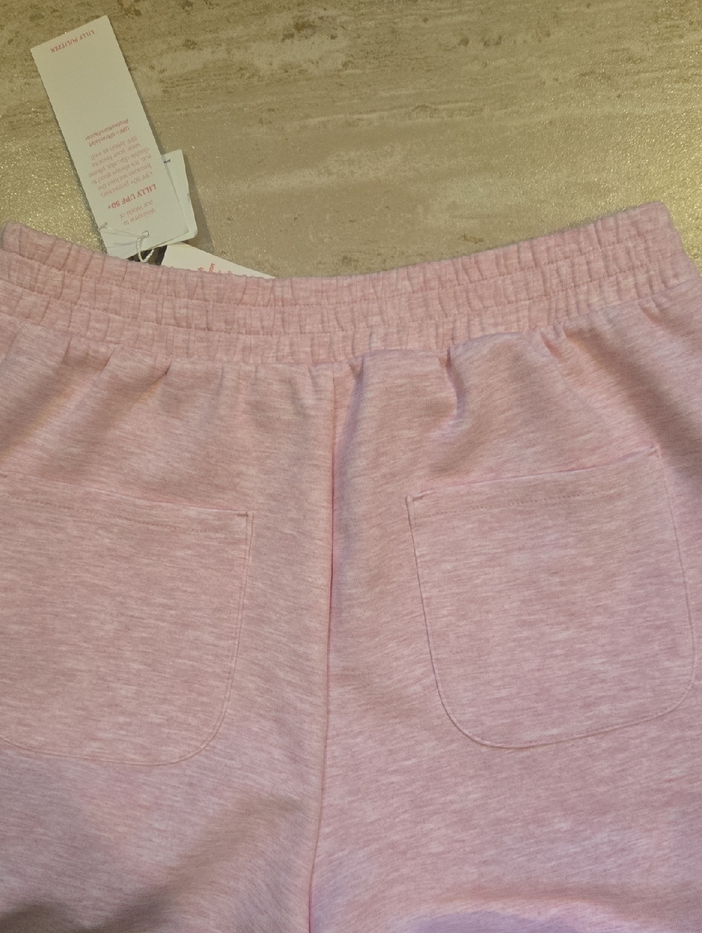 New Lilly Pulitzer Heathered Pink Conch Shell High Rise Galvin UPF 50+ Shorts - Picture 11 of 13